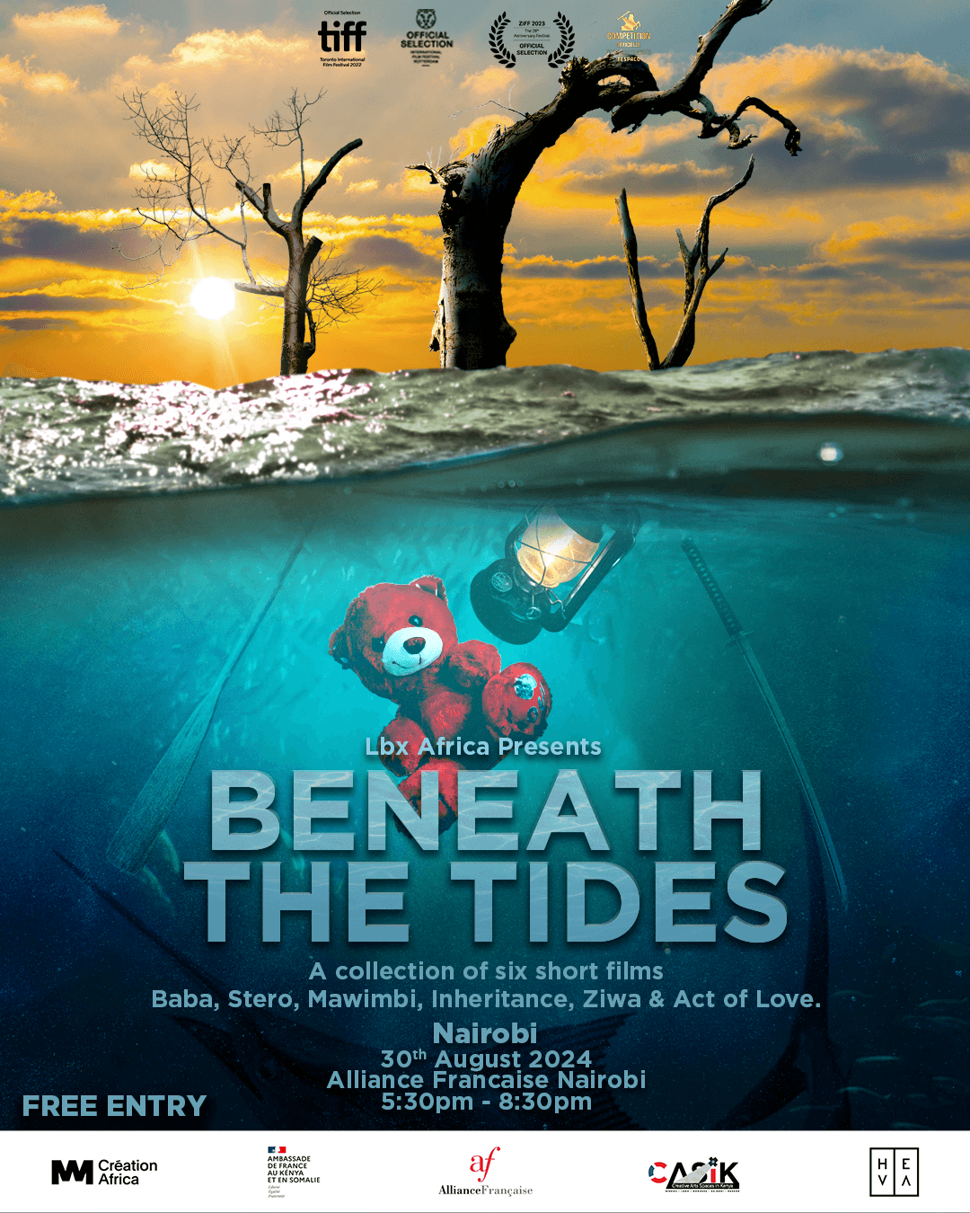 Award-winning ACT OF LOVE Screens at Alliance Francaise de Nairobi, courtesy of BENEATH THE TIDES!